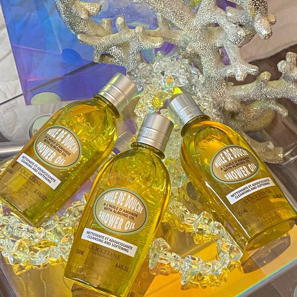 L’Occitane Shower Oil with Almond Oil (3x) bottles